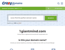 Tablet Screenshot of 1giantmind.com